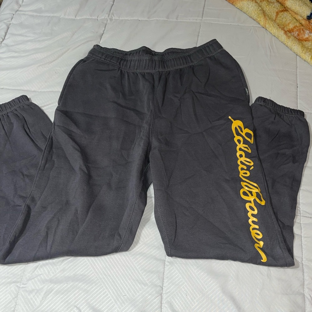 Eddie Bauer Kids Charcoal Joggers with Yellow Logo